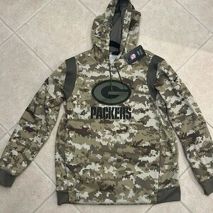 Green Bay Packers - NIKE - Camo Hoodie - LARGE - NWT